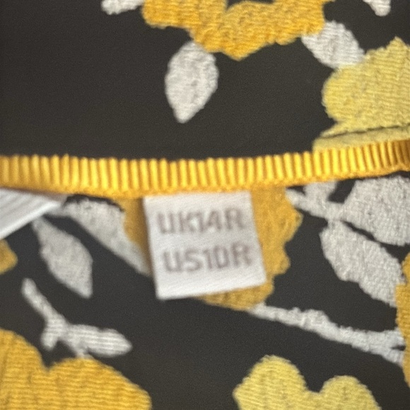BODEN Jessie Maxi Shirt Dress Yellow Black Floral Size 10 Long Sleeve Party Work - Picture 10 of 11